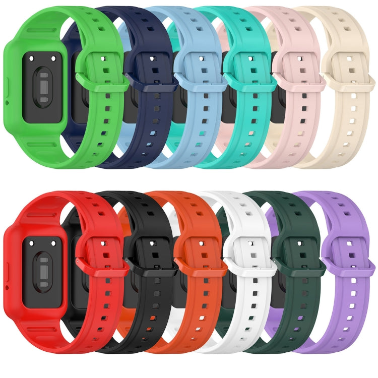 For Samsung Galaxy Fit3 Two Color Frame Integrated Silicone Watch Band(Fluorescent Green) - Watch Bands by PMc TechLife | Online Shopping South Africa | PMc TechLife | Buy Now Pay Later Mobicred
