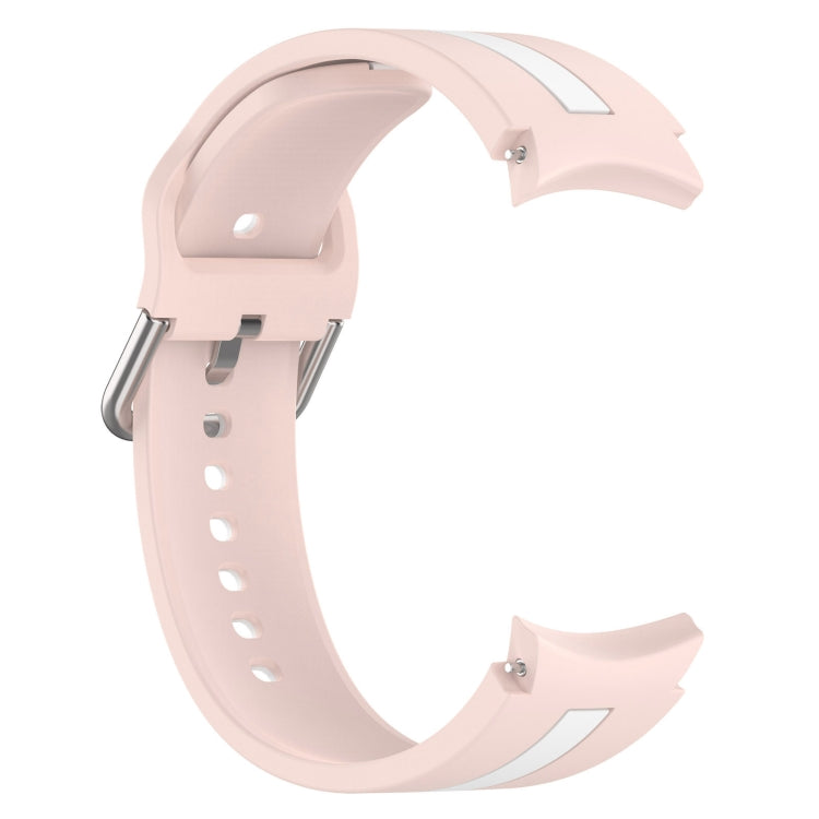 For Samsung Galaxy Watch FE 40mm Two Color Stripe Silicone Watch Band(Pink white) - free shipping - PMc TechLife - Order now!