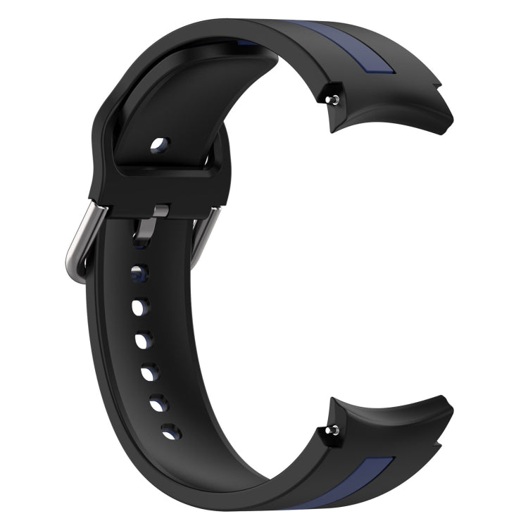 For Samsung Galaxy Watch FE 40mm Two Color Stripe Silicone Watch Band(Black Blue) - free shipping - PMc TechLife - Order now!