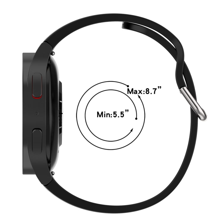 For Samsung Galaxy Watch 7 40 / 44mm Two Color Stripe Silicone Watch Band(Dark Green Red) - free shipping - PMc TechLife - Order now!