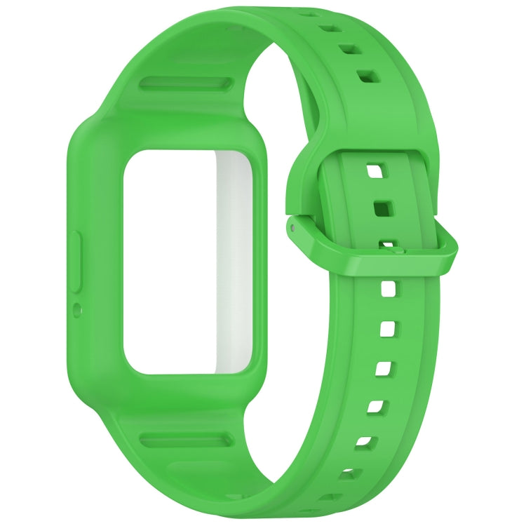 For  Huawei Band 9 NFC Two Color Frame Integrated Silicone Watch Band(Fluorescent Green) - Watch Bands by PMc TechLife | Online Shopping South Africa | PMc TechLife | Buy Now Pay Later Mobicred