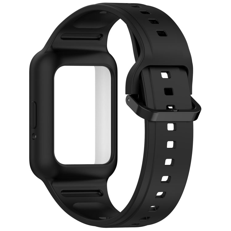 For  Huawei Band 9 NFC Two Color Frame Integrated Silicone Watch Band(Black) - free shipping - PMc TechLife - Order now!