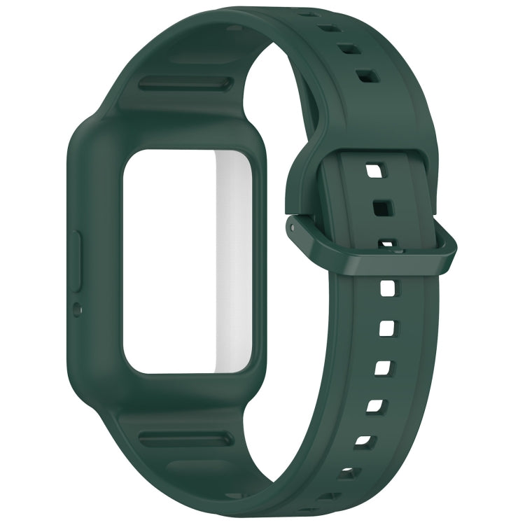 For  Huawei Band 9 NFC Two Color Frame Integrated Silicone Watch Band(Dark Green) - Watch Bands by PMc TechLife | Online Shopping South Africa | PMc TechLife | Buy Now Pay Later Mobicred