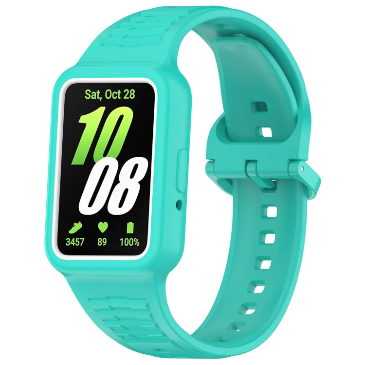 For  Huawei Band 9 Two Color Frame Integrated Silicone Watch Band(Cyan) - Watch Bands by PMc TechLife | Online Shopping South Africa | PMc TechLife | Buy Now Pay Later Mobicred