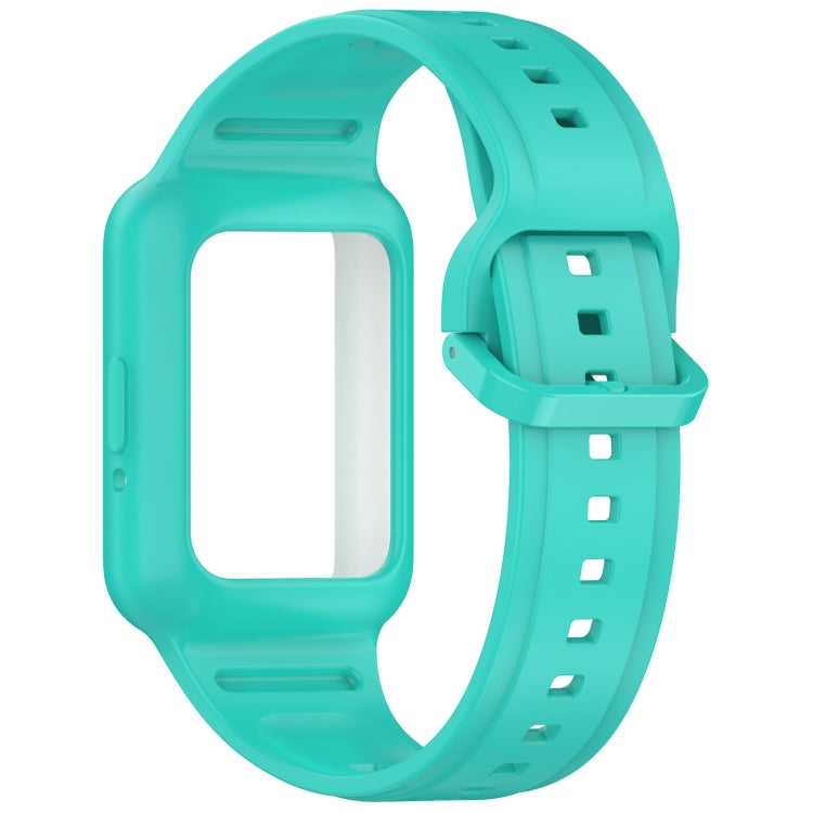 For  Huawei Band 9 Two Color Frame Integrated Silicone Watch Band(Cyan) - Watch Bands by PMc TechLife | Online Shopping South Africa | PMc TechLife | Buy Now Pay Later Mobicred