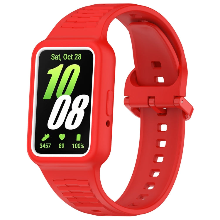 For  Huawei Band 9 Two Color Frame Integrated Silicone Watch Band(Red) - free shipping - PMc TechLife - Order now!