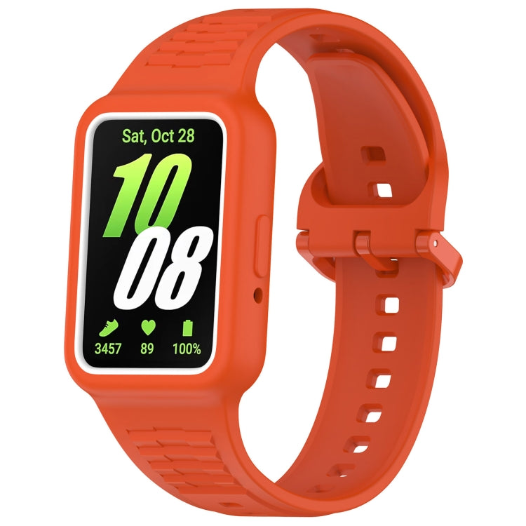 For  Huawei Band 9 Two Color Frame Integrated Silicone Watch Band(Orange) - free shipping - PMc TechLife - Order now!