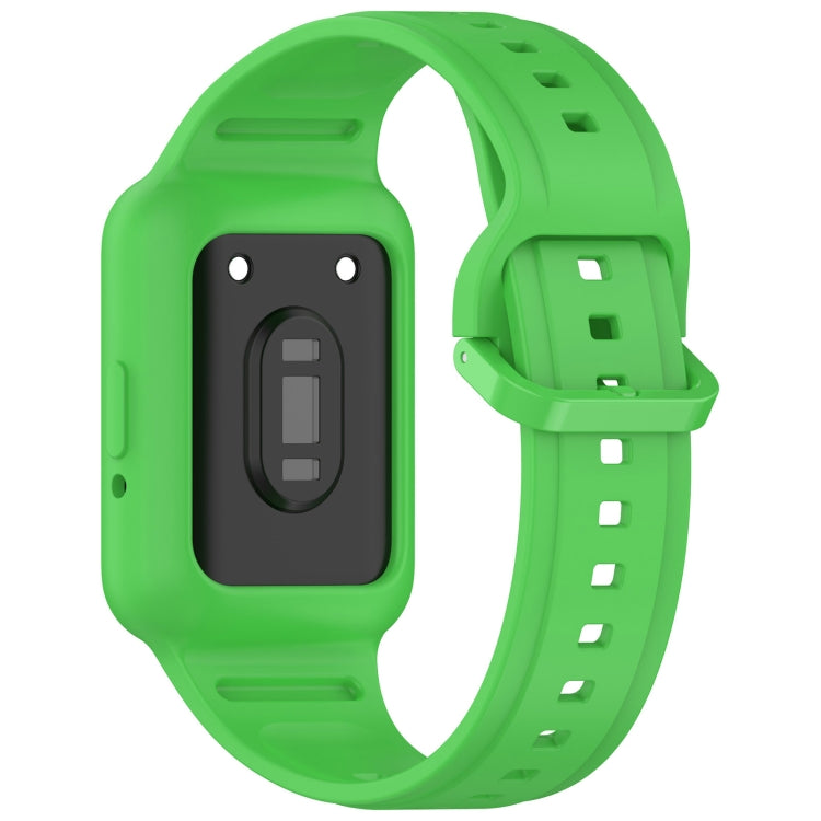 For  Huawei Band 8 NFC Two Color Frame Integrated Silicone Watch Band(Fluorescent Green) - free shipping - PMc TechLife - Order now!