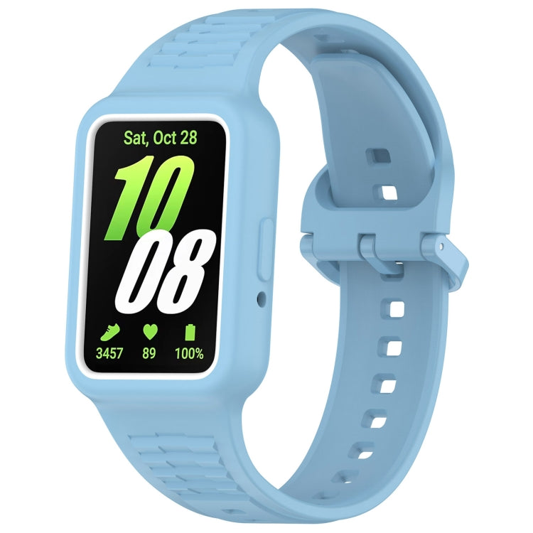 For  Huawei Band 8 NFC Two Color Frame Integrated Silicone Watch Band(Sky Blue) - free shipping - PMc TechLife - Order now!