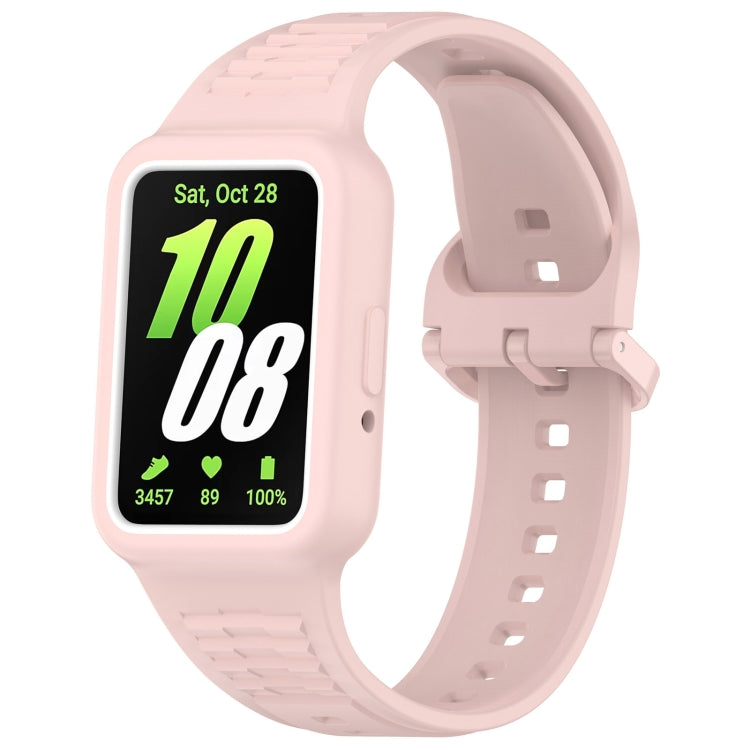 For  Huawei Band 8 NFC Two Color Frame Integrated Silicone Watch Band(Light Pink) - free shipping - PMc TechLife - Order now!