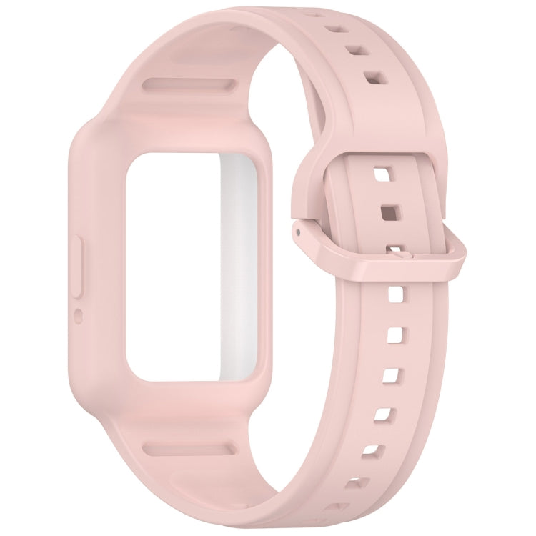 For  Huawei Band 8 NFC Two Color Frame Integrated Silicone Watch Band(Light Pink) - free shipping - PMc TechLife - Order now!