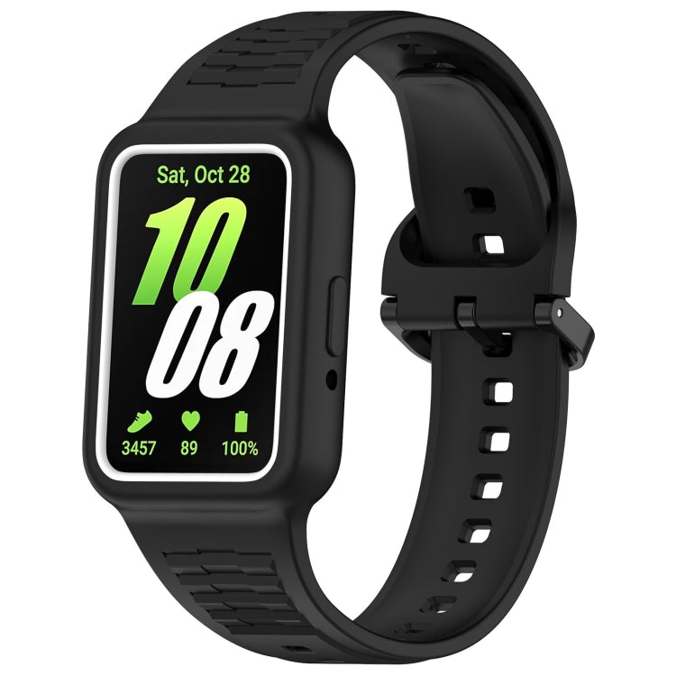 For  Huawei Band 8 NFC Two Color Frame Integrated Silicone Watch Band(Black) - free shipping - PMc TechLife - Order now!