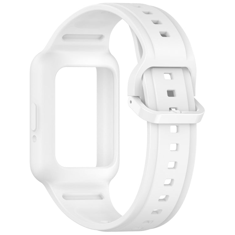 For  Huawei Band 8 NFC Two Color Frame Integrated Silicone Watch Band(White) - free shipping - PMc TechLife - Order now!