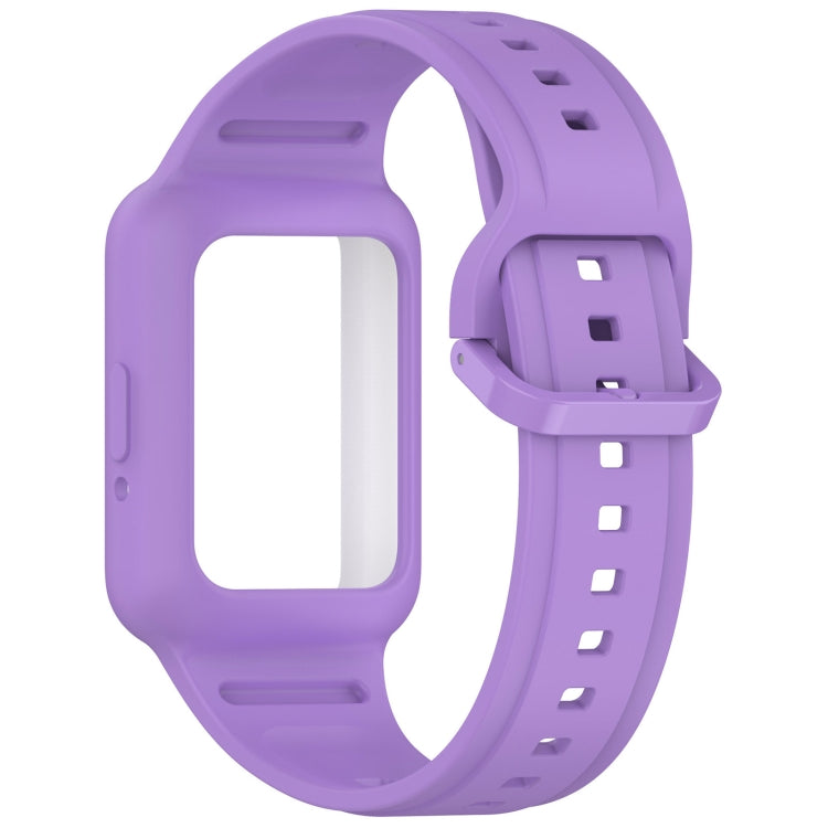 For  Huawei Band 8 NFC Two Color Frame Integrated Silicone Watch Band(Purple) - free shipping - PMc TechLife - Order now!