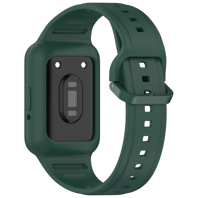 For  Huawei Band 8 Two Color Frame Integrated Silicone Watch Band(Dark Green) - free shipping - PMc TechLife - Order now!