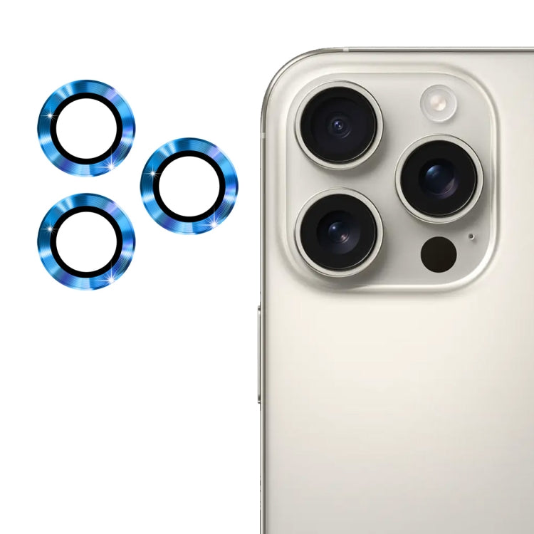 For iPhone 16 Pro / 16 Pro Max ENKAY 9H Rear Lens Aluminium Alloy Tempered Glass Film(Sea Blue) - iPhone 16 Pro Max Tempered Glass by ENKAY | Online Shopping South Africa | PMC TechLife | Buy Now Pay Later Mobicred