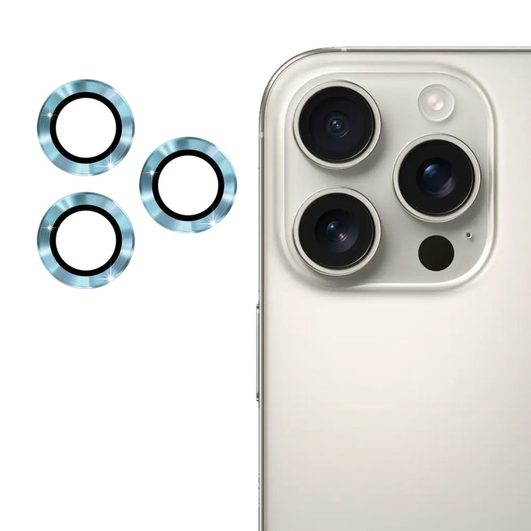 For iPhone 16 Pro / 16 Pro Max ENKAY 9H Rear Lens Aluminium Alloy Tempered Glass Film(Sierra Blue) - iPhone 16 Pro Max Tempered Glass by ENKAY | Online Shopping South Africa | PMC TechLife | Buy Now Pay Later Mobicred