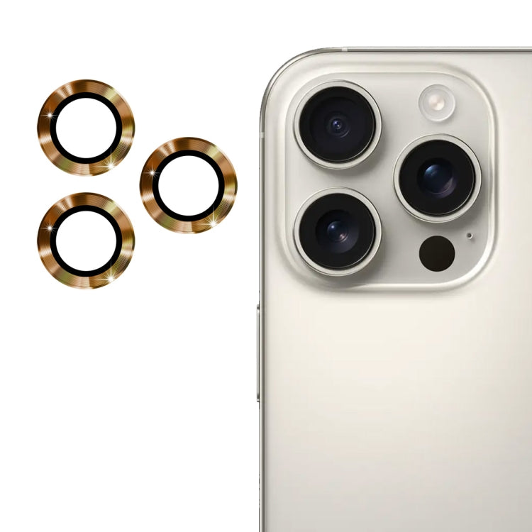For iPhone 16 Pro / 16 Pro Max ENKAY 9H Rear Lens Aluminium Alloy Tempered Glass Film(Brown) - iPhone 16 Pro Max Tempered Glass by ENKAY | Online Shopping South Africa | PMC TechLife | Buy Now Pay Later Mobicred