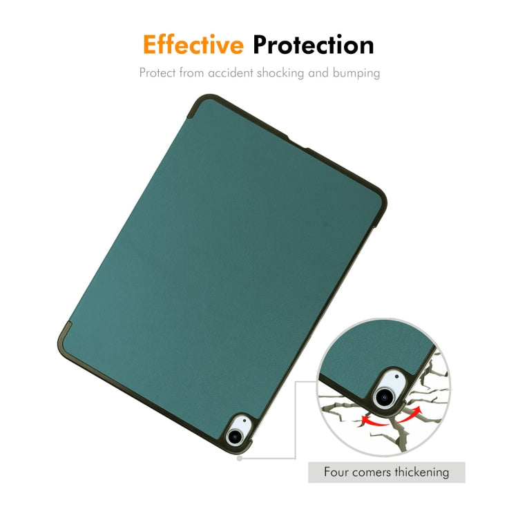 For iPad Air 13 2025 / 2024 ENKAY Tri-fold Custer Texture Plastic Leather Smart Tablet Case(Grey) - iPad Air 13 2025 / 2024 Cases by ENKAY | Online Shopping South Africa | PMC TechLife | Buy Now Pay Later Mobicred
