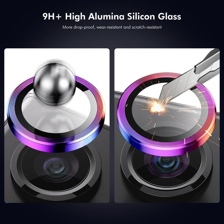 For iPhone 16 / 16 Plus ENKAY Hat-Prince AR 9H Rear Lens Aluminium Alloy Tempered Glass Film(Silver) - iPhone 16 Tempered Glass by ENKAY | Online Shopping South Africa | PMC TechLife | Buy Now Pay Later Mobicred