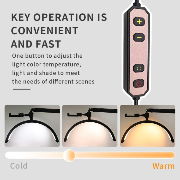 HD-M3X Pro 16 inch Adjustable Brightness Beauty Light Half Moon Light Eyelash Tech Lamp, Plug:US Plug(White) - Selfie Light by PMC TechLife | Online Shopping South Africa | PMC TechLife | Buy Now Pay Later Mobicred