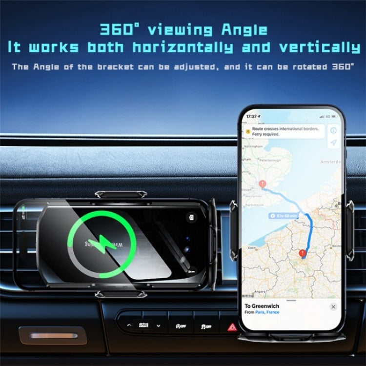 SD10 Wireless Charging Car Air Vent Car Mount Smart Sensor Phone Holder Charger - Car Charger by PMC TechLife | Online Shopping South Africa | PMC TechLife | Buy Now Pay Later Mobicred