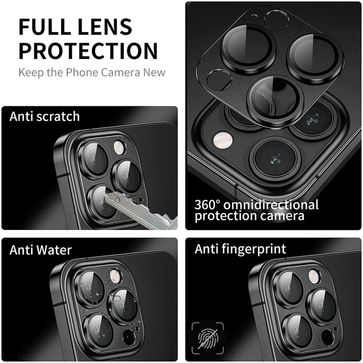 For iPhone 16 Pro / 16 Pro Max ENKAY Anti-reflection Camera Lens Aluminium Alloy Tempered Glass Film(Grey) - free shipping - PMC Jewellery - Order now!