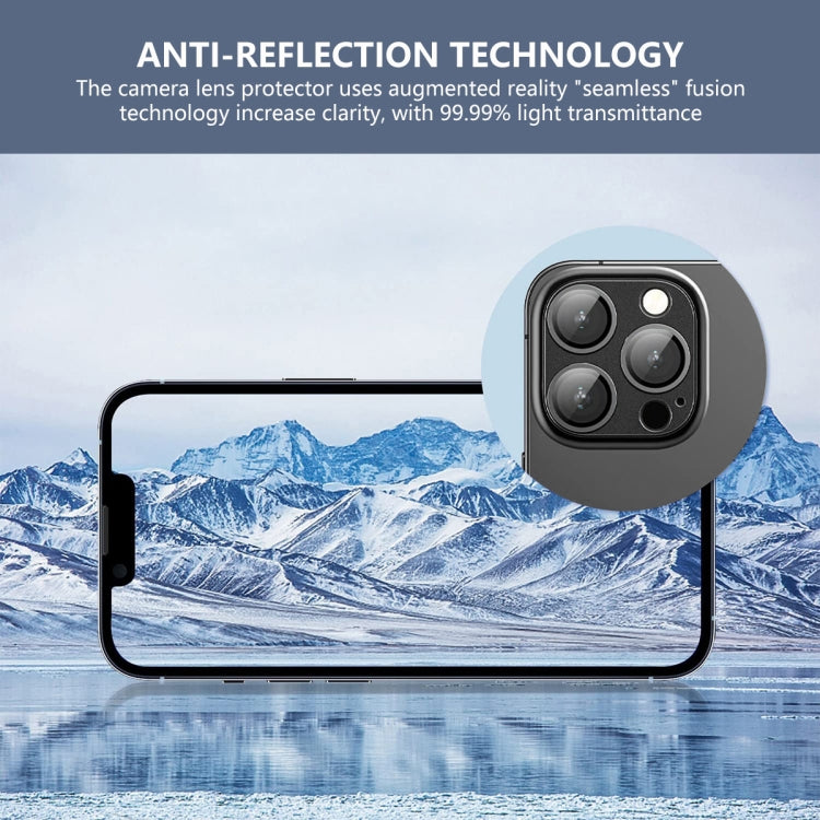 For iPhone 16 Pro / 16 Pro Max ENKAY Anti-reflection Camera Lens Aluminium Alloy Tempered Glass Film(Grey) - free shipping - PMC Jewellery - Order now!