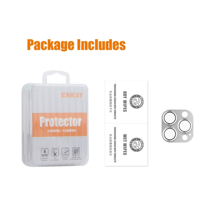 For iPhone 16 Pro / 16 Pro Max ENKAY Aluminium Alloy Tempered Glass Lens Cover Film(Black) - free shipping - PMC TechLife - Order now!