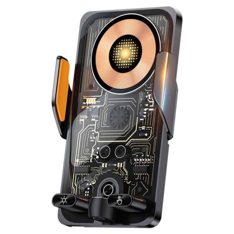 C1 Car Wireless 66W Fast Charger Phone Holder Infrared Sensor Punk Style(Black) - Car Charger by PMC TechLife | Online Shopping South Africa | PMC TechLife | Buy Now Pay Later Mobicred