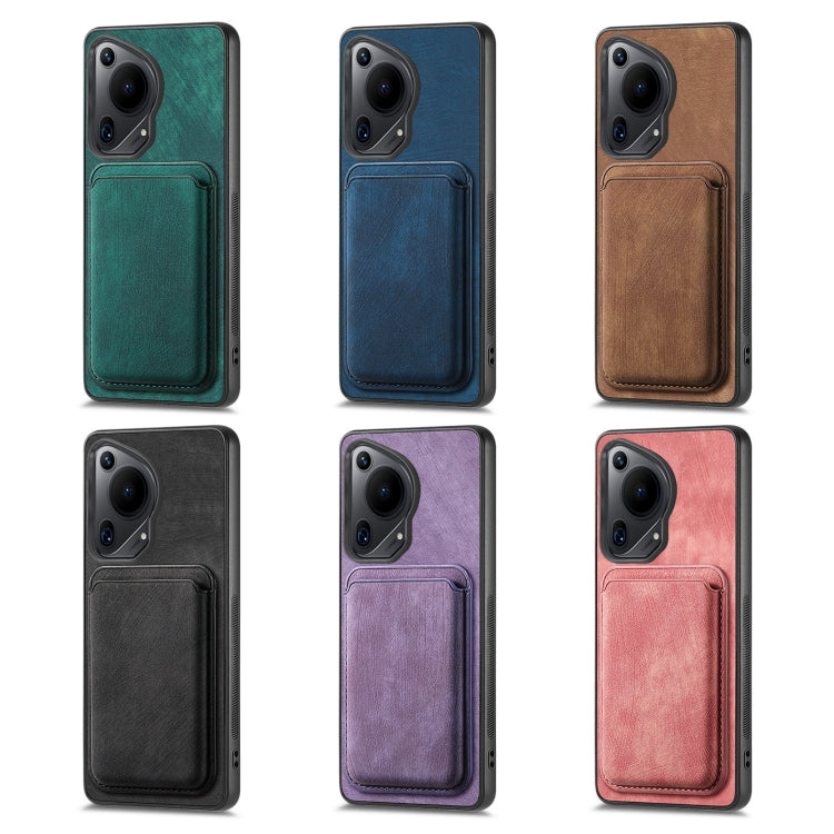 For Huawei Pura 70 Pro Retro Leather Card Bag Magnetic Phone Case(Brown) - free shipping - PMC Jewellery - Order now!