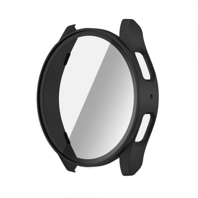 For Samsun Galaxy Watch 7 44mm PC + Tempered Film Integrated Watch Protective Case(Black) - Watch Cases by PMC TechLife | Online Shopping South Africa | PMC TechLife | Buy Now Pay Later Mobicred