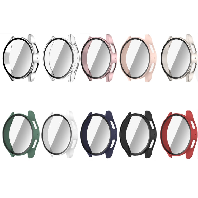 For Samsun Galaxy Watch 7 40mm PC + Tempered Film Integrated Watch Protective Case(Starlight) - Watch Cases by PMC TechLife | Online Shopping South Africa | PMC TechLife | Buy Now Pay Later Mobicred