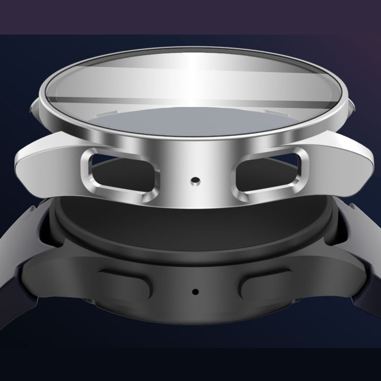 For Samsun Galaxy Watch 7 44mm PC + Tempered Film Integrated Watch Protective Case(Starlight) - Watch Cases by PMC TechLife | Online Shopping South Africa | PMC TechLife | Buy Now Pay Later Mobicred