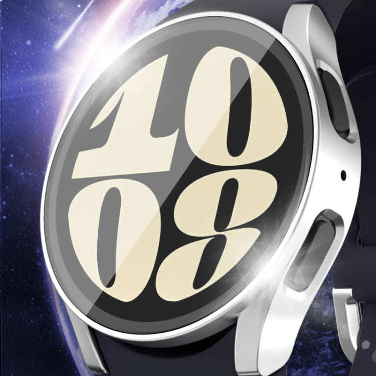 For Samsun Galaxy Watch 7 40mm PC + Tempered Film Integrated Watch Protective Case(Starlight) - Watch Cases by PMC TechLife | Online Shopping South Africa | PMC TechLife | Buy Now Pay Later Mobicred