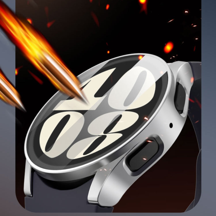 For Samsun Galaxy Watch 7 44mm PC + Tempered Film Integrated Watch Protective Case(Starlight) - Watch Cases by PMC TechLife | Online Shopping South Africa | PMC TechLife | Buy Now Pay Later Mobicred