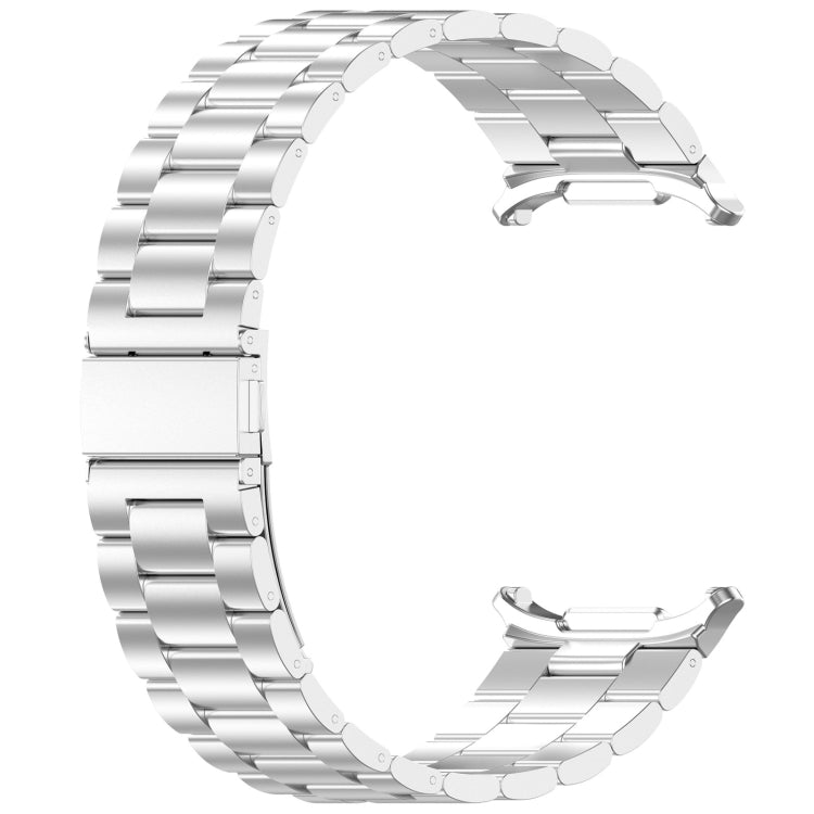 For Samsung Galaxy Watch Ultra 47mm Three Beads Stainless Steel Metal Watch Band(Silver) - free shipping - PMC TechLife - Order now!