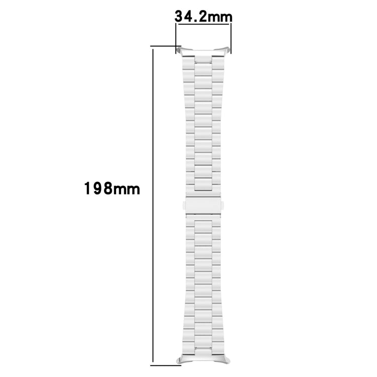 For Samsung Galaxy Watch Ultra 47mm Three Beads Stainless Steel Metal Watch Band(Silver) - free shipping - PMC TechLife - Order now!