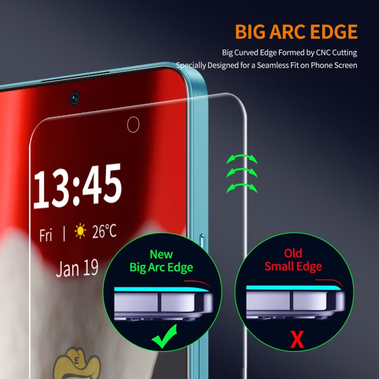 For Google Pixel 9 2pcs ENKAY 9H Big Arc Edge High Aluminum-silicon Tempered Glass Film - Google Tempered Glass by ENKAY | Online Shopping South Africa | PMC TechLife | Buy Now Pay Later Mobicred