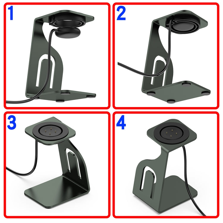 For  Fitbit Ace LTE Aluminum Alloy Watch Charging Stand with Charger(Gray) - Charger by PMC TechLife | Online Shopping South Africa | PMC TechLife | Buy Now Pay Later Mobicred