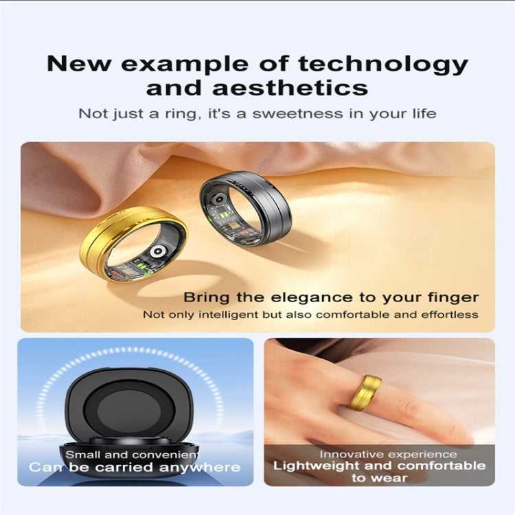 R06 SIZE 11 Smart Ring, Support Heart Rate / Blood Oxygen / Sleep Monitoring / Multiple Sports Modes(Gold) - Smart Rings / Smart Telephones by PMC TechLife | Online Shopping South Africa | PMC TechLife | Buy Now Pay Later Mobicred