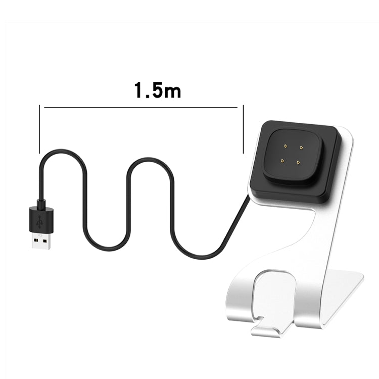 For  Fitbit Ace LTE Aluminum Alloy Metal Bracket Watch Charger, Length: 1.5m(Gray) - Charger by PMC TechLife | Online Shopping South Africa | PMC TechLife | Buy Now Pay Later Mobicred