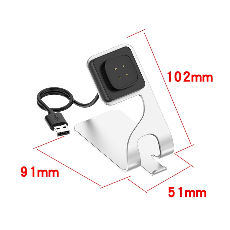 For  Fitbit Ace LTE Aluminum Alloy Metal Bracket Watch Charger, Length: 1.5m(Gray) - Charger by PMC TechLife | Online Shopping South Africa | PMC TechLife | Buy Now Pay Later Mobicred