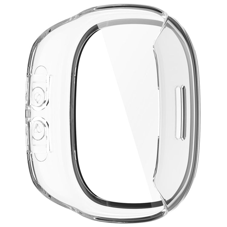 For Fitbit Ace LTE  PC + Tempered Glass Film Integrated Watch Protective Case(Transparent White) - Watch Cases by PMC TechLife | Online Shopping South Africa | PMC TechLife | Buy Now Pay Later Mobicred