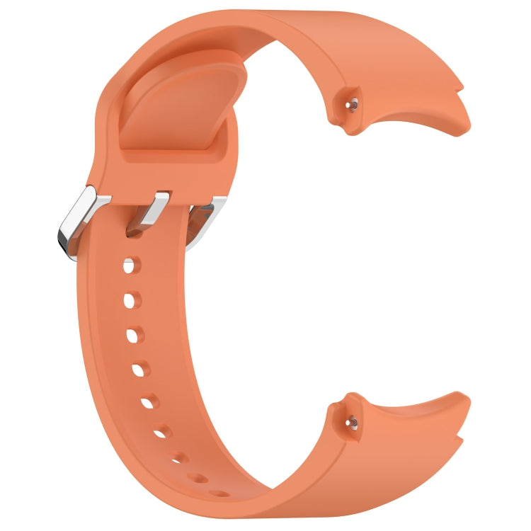 For Samsung Galaxy Watch FE 40mm Solid Color Silver Buckle Quick Release Silicone Watch Band(Orange) - free shipping - PMC TechLife - Order now!