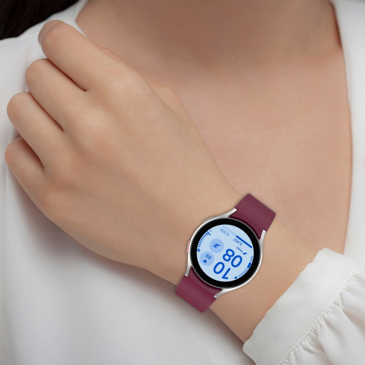 For Samsung Galaxy Watch FE 40mm Solid Color Silver Buckle Quick Release Silicone Watch Band(White) - free shipping - PMC TechLife - Order now!