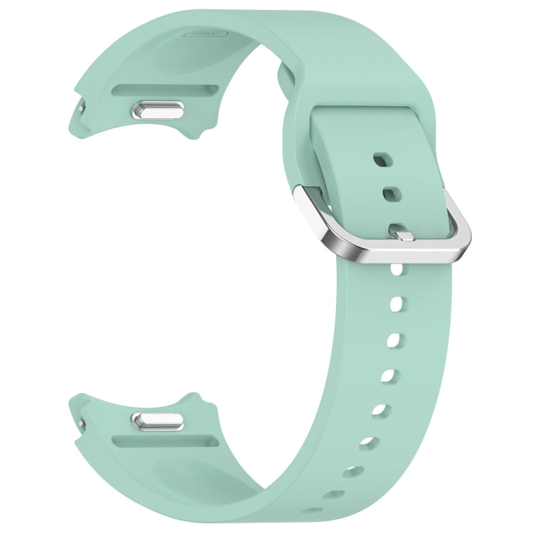 For Samsung Galaxy Watch 5  44mm Solid Color Silver Buckle Quick Release Silicone Watch Band(Teal) - free shipping - PMC TechLife - Order now!