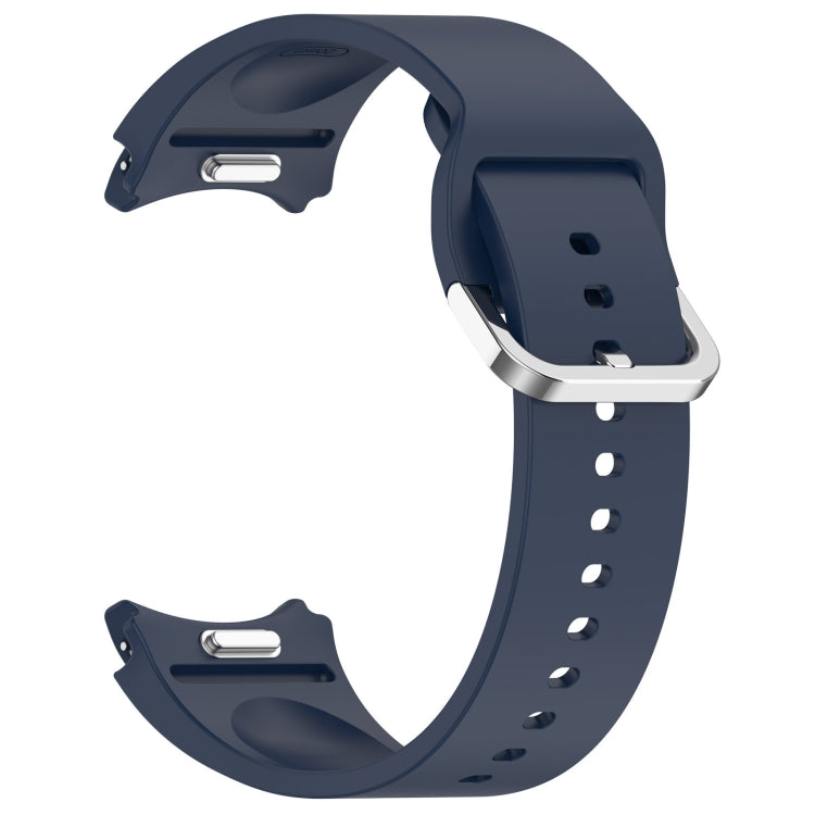 For Samsung Galaxy Watch 5 Pro  45mm Solid Color Silver Buckle Quick Release Silicone Watch Band(Midnight Blue) - free shipping - PMC TechLife - Order now!