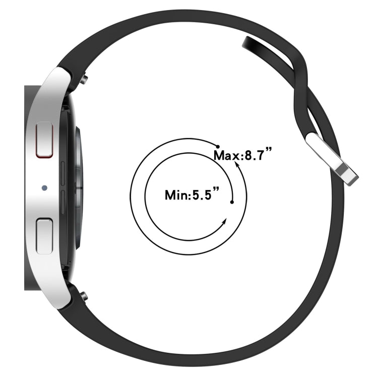 For Samsung Galaxy Watch 5  40mm Solid Color Silver Buckle Quick Release Silicone Watch Band(Grey) - free shipping - PMC TechLife - Order now!