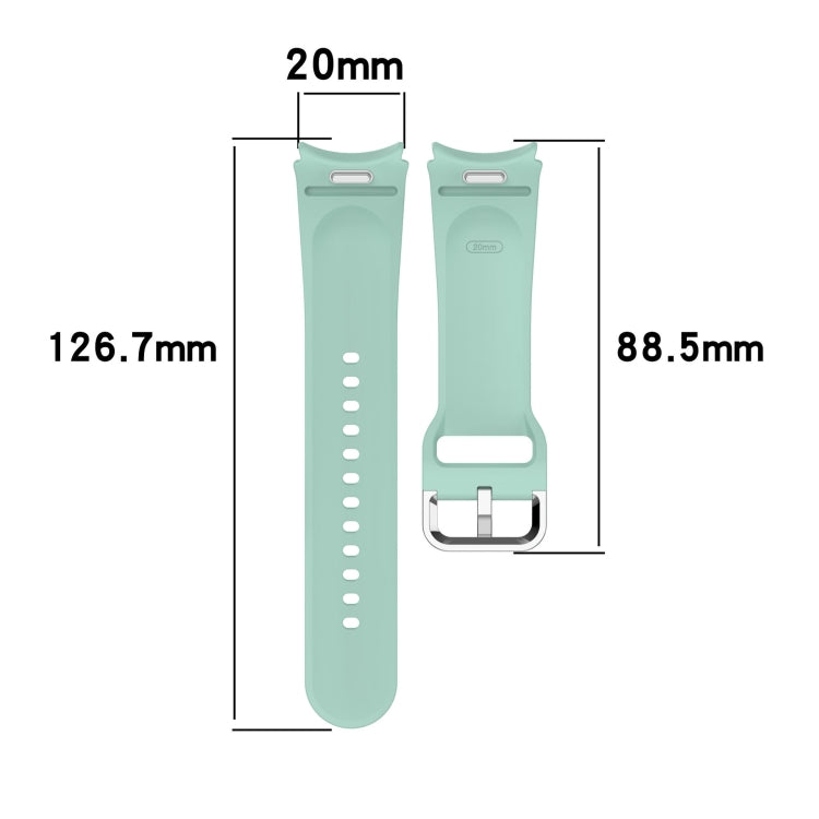 For Samsung Galaxy Watch 6 Classic 43mm Solid Color Silver Buckle Quick Release Silicone Watch Band(Grey) - free shipping - PMC TechLife - Order now!